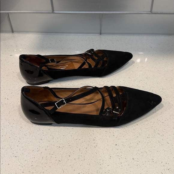 Next Black Strappy flats size 8 - Picture 4 of 8